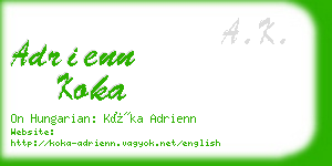 adrienn koka business card